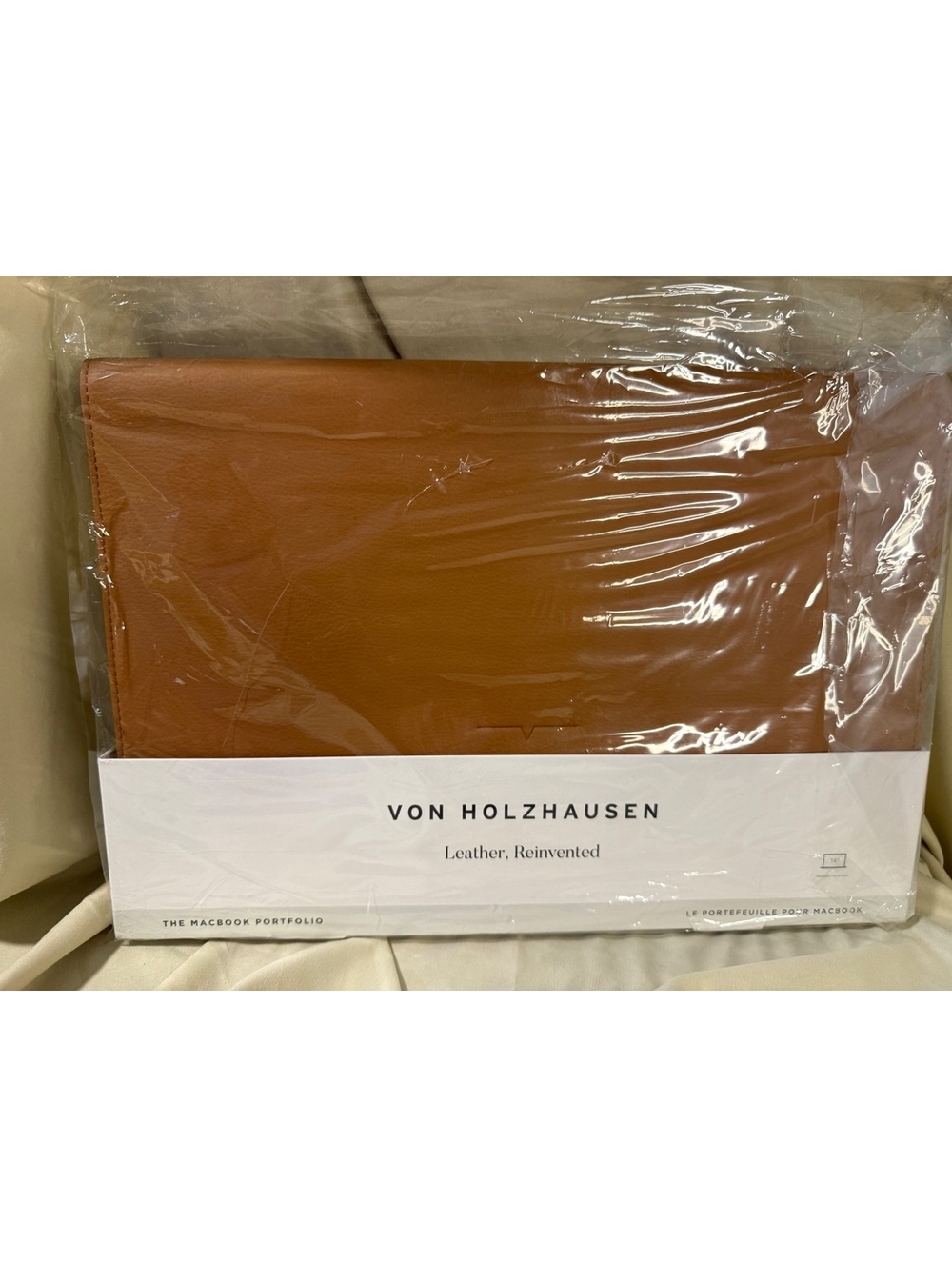 Von Holzhausen The MacBook Portfolio 16” Black Vegan Leather Laptop Sleeve Case